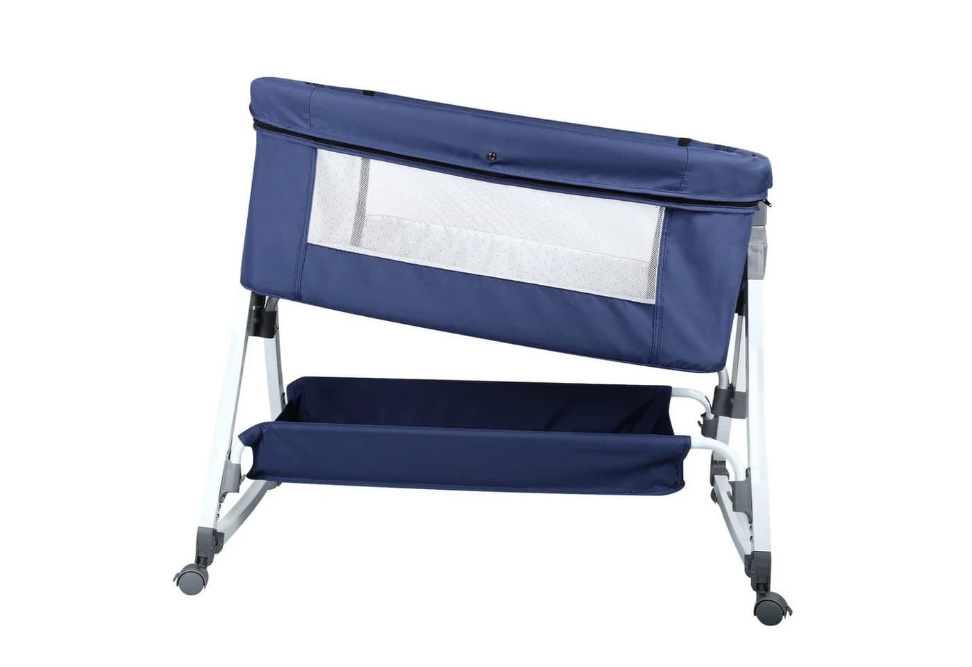 JEOBEST Beistellbett 3 in 1 Babybett mit Moskitonetz und Stauraum Dunkelblau - Bild 5