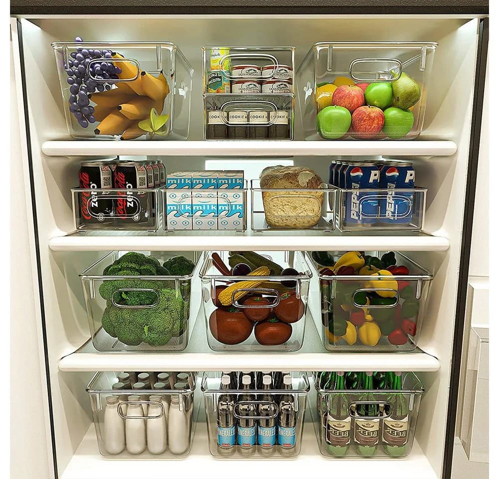 JEOBEST Kühlschrank Organizer Set 6-teilig Transparent Stapelbar - Bild 3