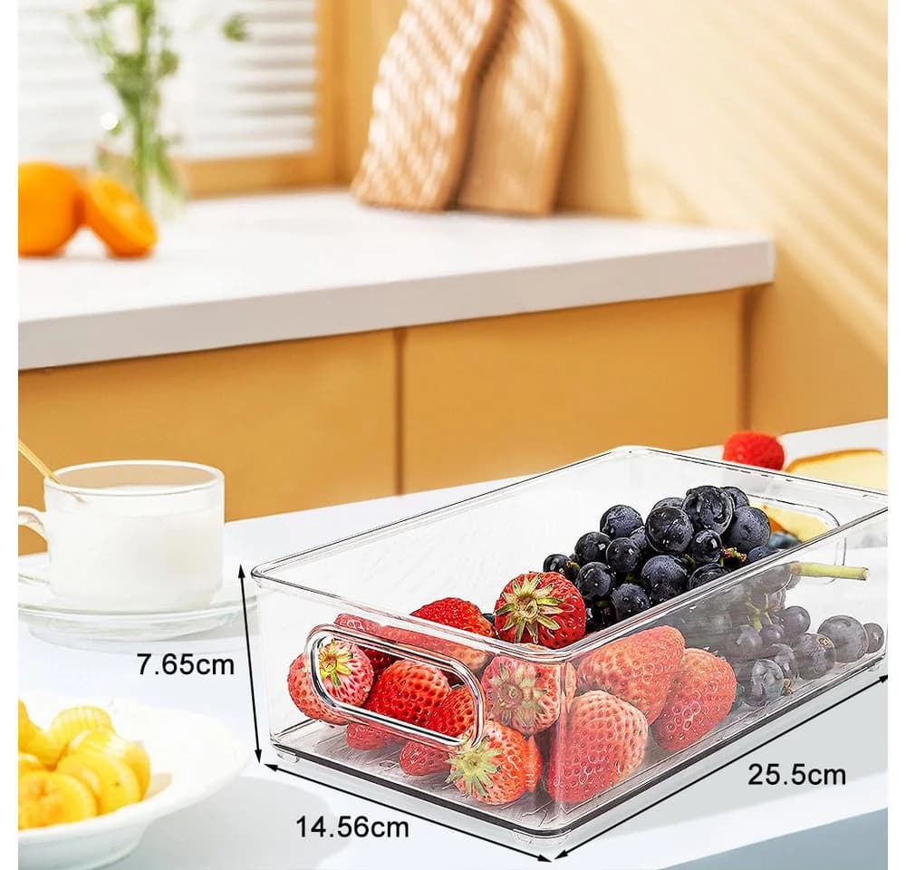 JEOBEST Kühlschrank Organizer Set 6-teilig Transparent Stapelbar - Bild 4