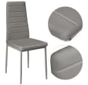 JEOBEST Esszimmerstuhl 2er-Set Grau Kunstleder Metallbeine Bild 4