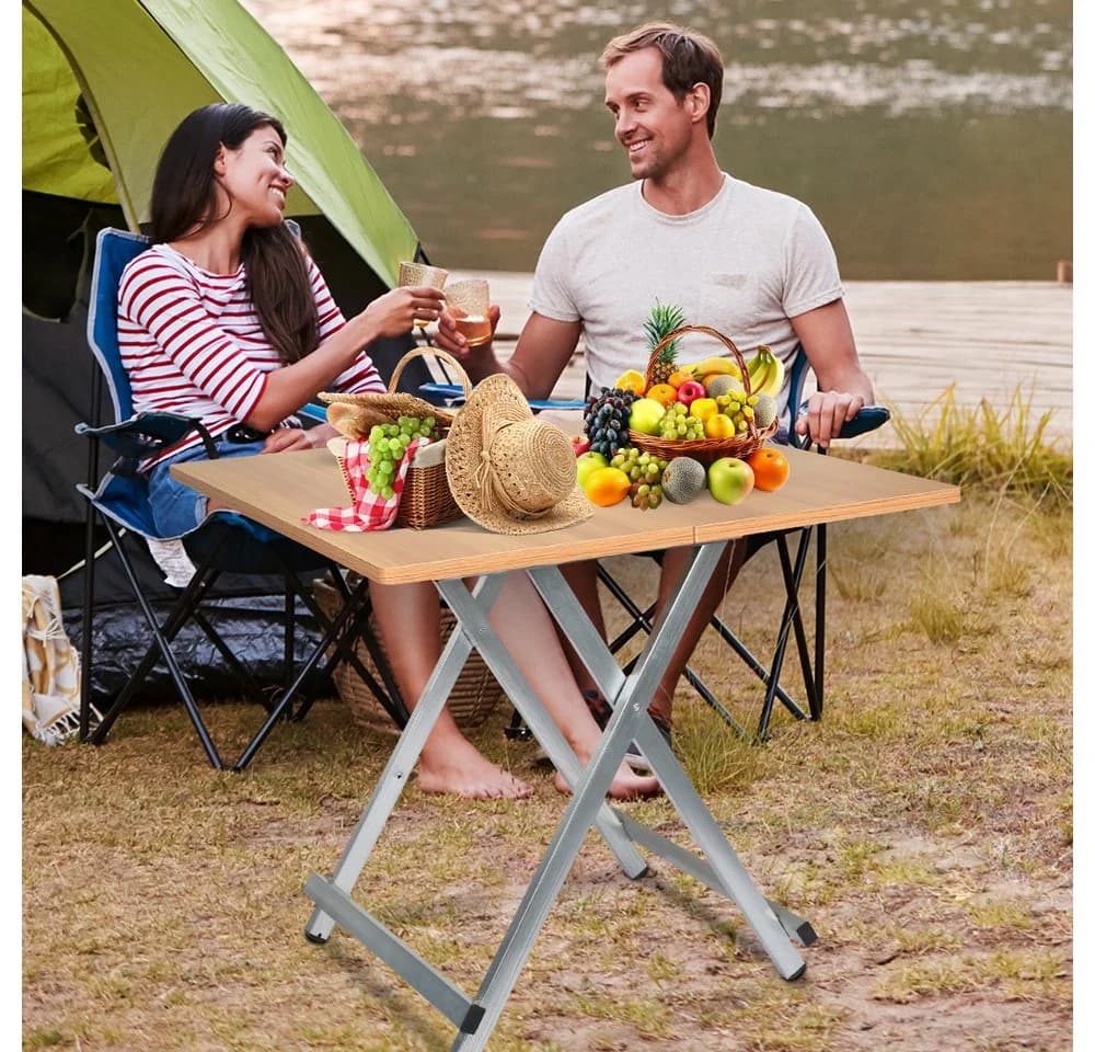 JEOBEST Klapptisch Balkontisch Gartentisch Tragbar Esszimmertisch Outdoor Tisch Platzsparender Robust Stabil Eckig - Bild 4