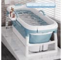 JEOBEST Faltbare Badewanne Erwachsene Blau mit Nackenstütze Bild 4