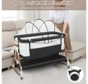 JEOBEST Beistellbett 3 in 1 Schwarz mit Matratze & Moskitonetz Bild 1