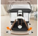 JEOBEST Beistellbett 3 in 1 Schwarz mit Matratze & Moskitonetz Bild 4