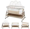 JEOBEST Beistellbett 3 in 1 mit Rollen, Matratze und Moskitonetz Bild 2