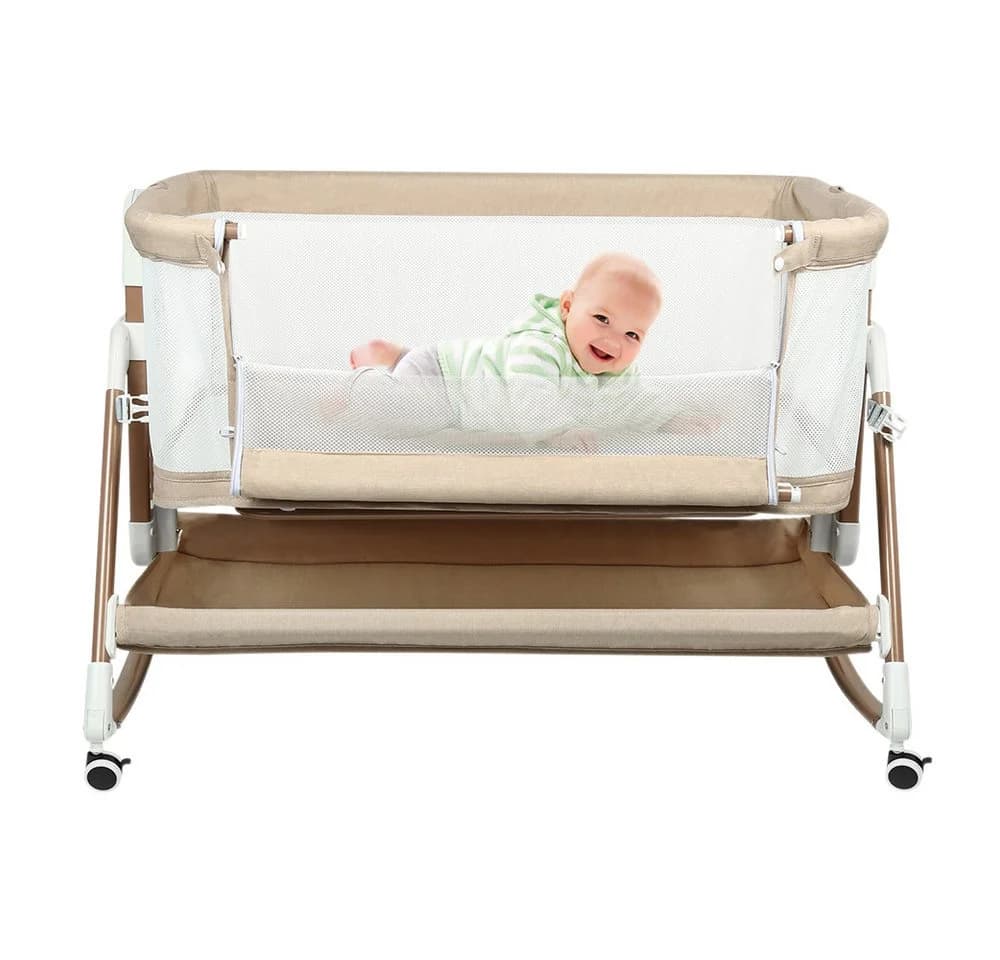 JEOBEST Beistellbett 3 in 1 mit Rollen, Matratze und Moskitonetz - Bild 4