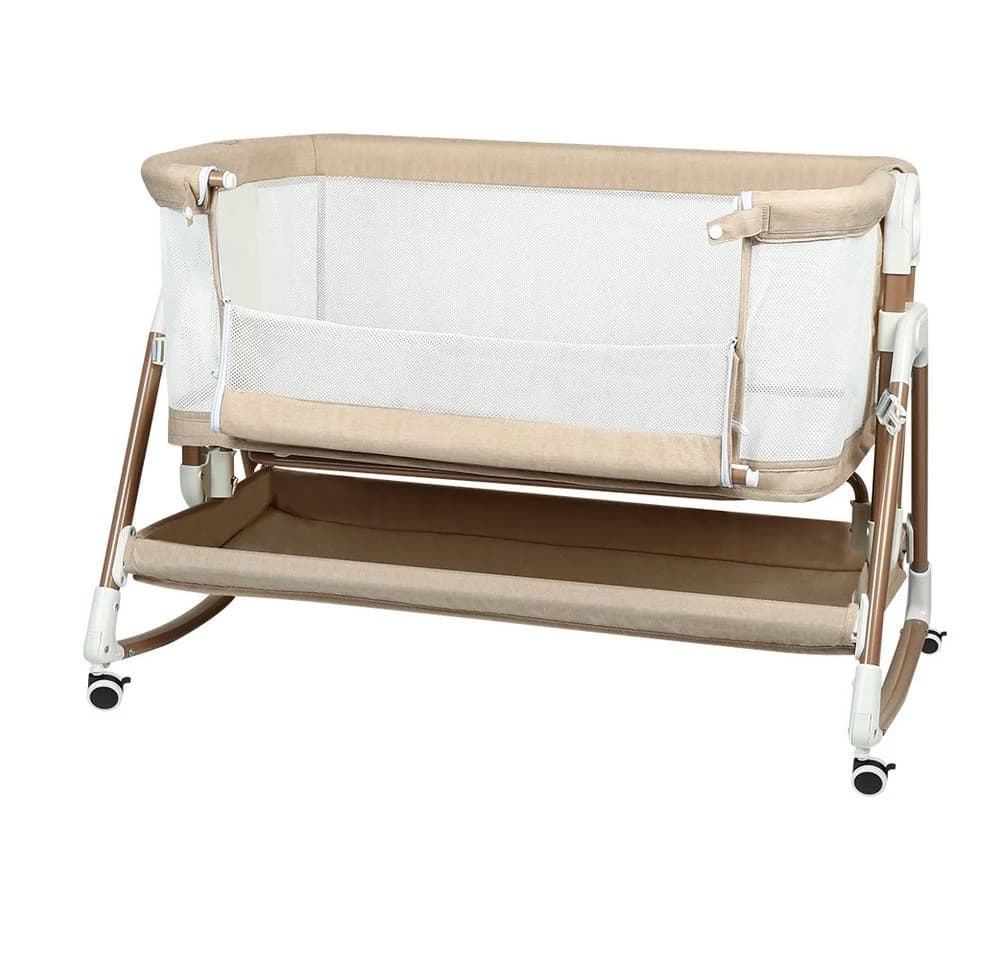 JEOBEST Beistellbett 3 in 1 mit Rollen, Matratze und Moskitonetz - Bild 5
