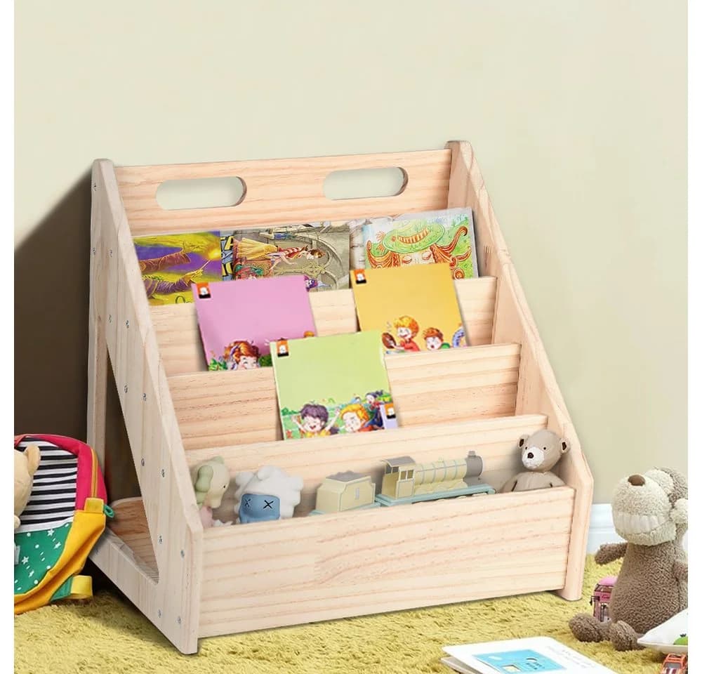 JEOBEST 5-stöckiges Bücherregal Kiefernholz Kinderregal - Bild 5