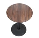 JEOBEST Bartisch Rund Industriestil Holz Metall Schwarz Braun Bild 1