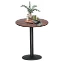 JEOBEST Bartisch Rund Industriestil Holz Metall Schwarz Braun Bild 2