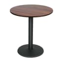 JEOBEST Bartisch Rund Industriestil Holz Metall Schwarz Braun Bild 5