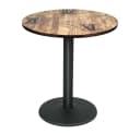 JEOBEST Runder Bartisch Industriestil Braun/Schwarz Bild 2