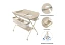 JEOBEST Wickeltisch Baby Wickelkombi, Wickelauflage, Trendy, 1-tlg. Mobil, Mit Bremse, 5-fach höhenverstellbar, Klappbar, Ablagekorb Bild 4