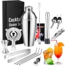 LA CUTE Cocktail-Set 14-teilig Edelstahl Shaker Set Silber Bild 2