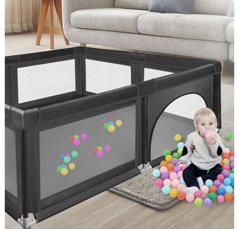 JEOBEST Laufgitter Laufstall Baby 120x120cm