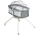 JEOBEST Beistellbett Babywiege Grau mit Moskitonetz & Schaukel-System Bild 1