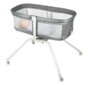 JEOBEST Beistellbett Babywiege Grau mit Moskitonetz & Schaukel-System Bild 2