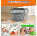 JEOBEST Beistellbett Babywiege Grau mit Moskitonetz & Schaukel-System Bild 5