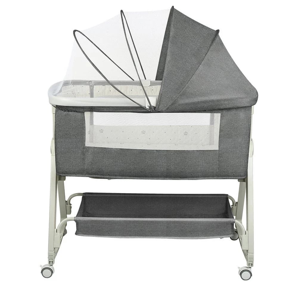 JEOBEST Beistellbett 3 in 1 Babybett mit Moskitonetz, 6-fach Höhenverstellung - Bild 1