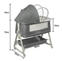 JEOBEST Beistellbett 3 in 1 Babybett mit Moskitonetz, 6-fach Höhenverstellung Bild 5