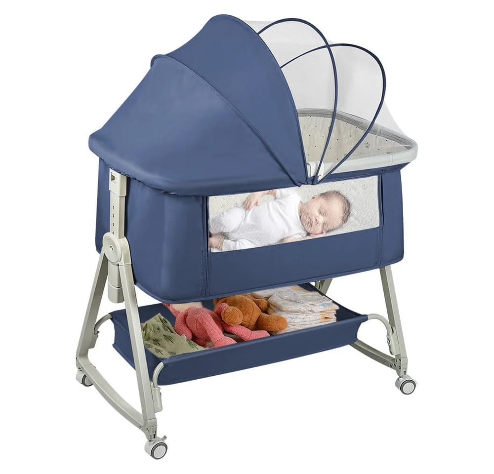 JEOBEST Beistellbett 3 in 1 Babybett mit Moskitonetz