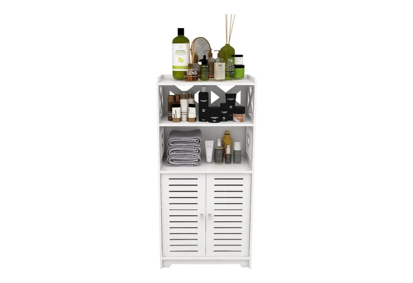 JEOBEST Badkommode Badezimmerschrank Weiß - Bild 2