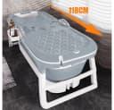 JEOBEST Faltbare Badewanne Erwachsene 118x60x53cm Blau Bild 3
