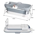 JEOBEST Faltbare Badewanne Erwachsene 118x60x53cm Blau Bild 5