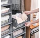 JEOBEST Schubladenbox Aufbewahrungsbox Grau 5er Set Klappbar Stapelbar Bild 1
