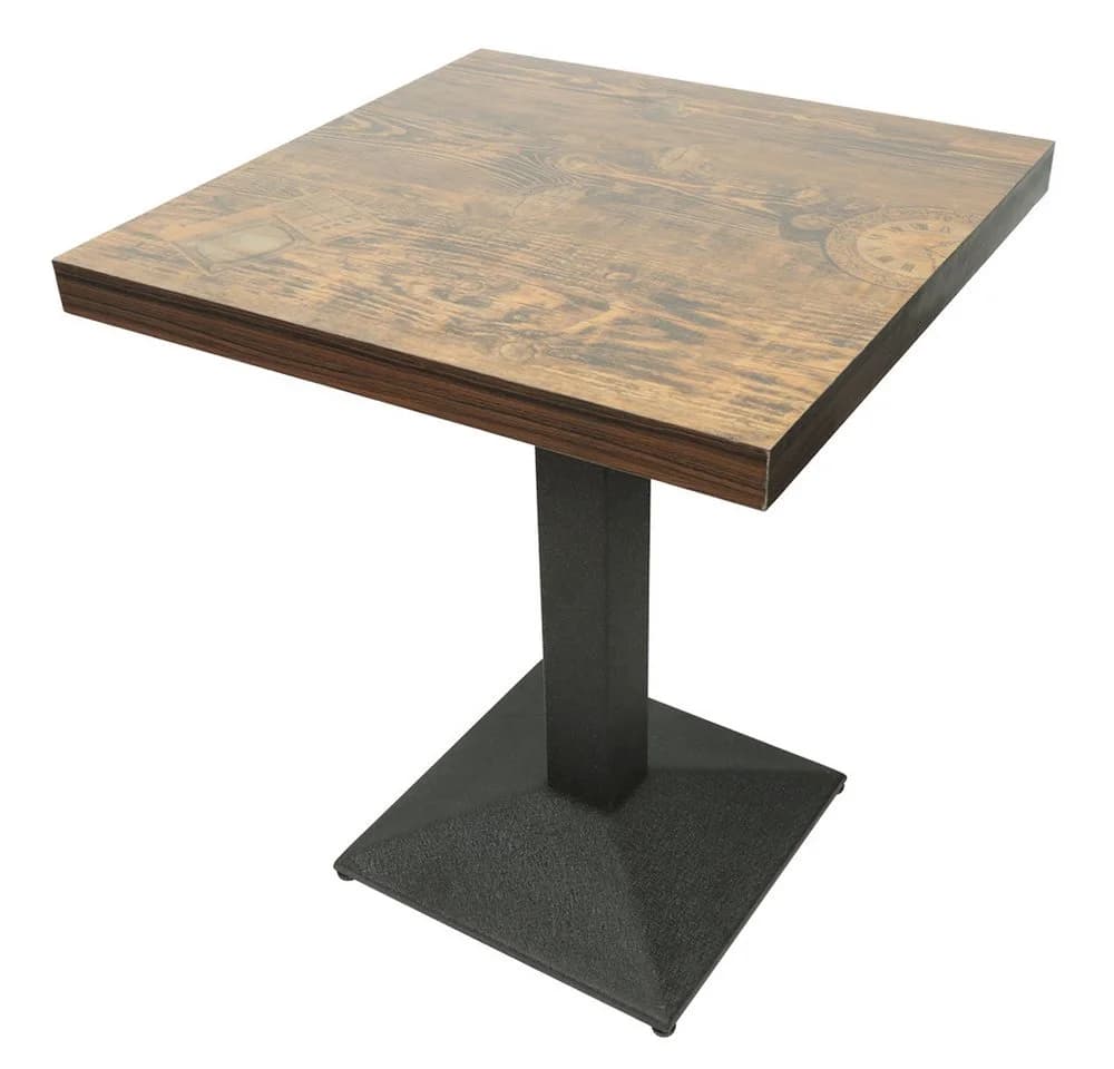 JEOBEST Esstisch Esszimmertisch 60x60cm Holzplatte Metallbeine