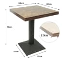 JEOBEST Esstisch Esszimmertisch 60x60cm Holzplatte Metallbeine Bild 3