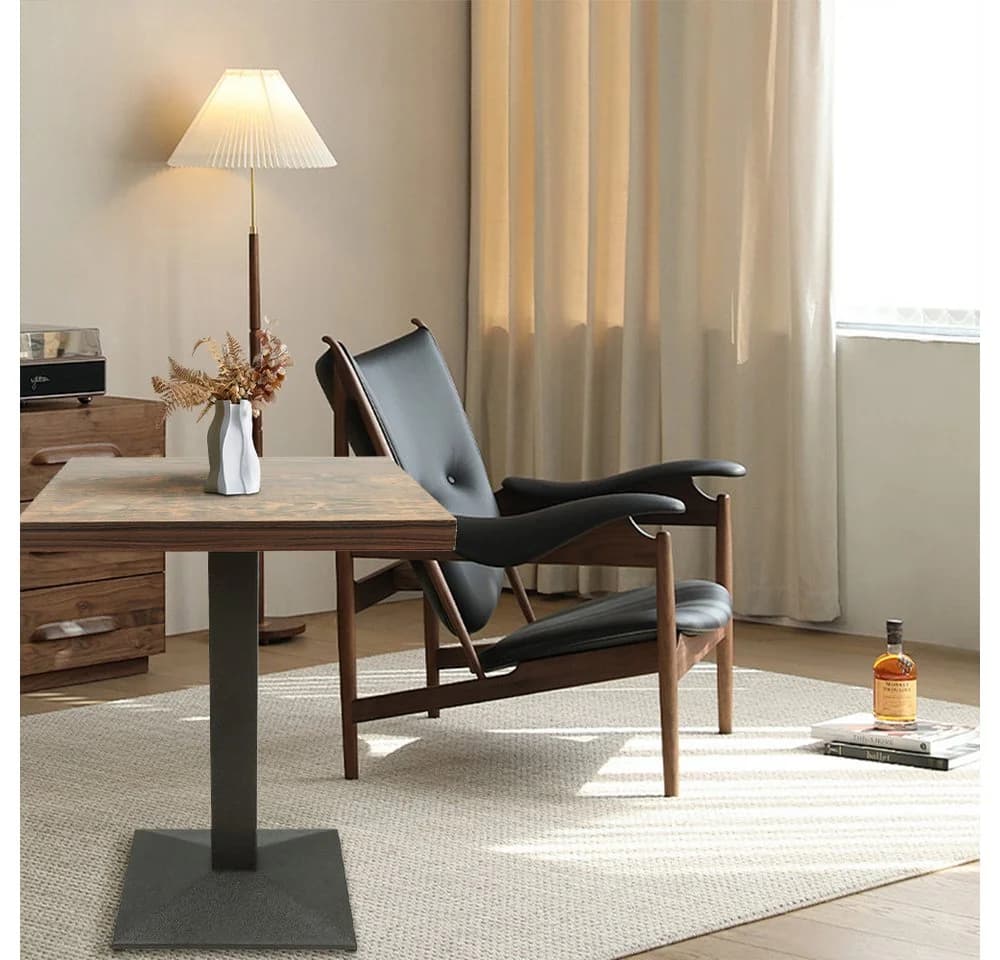 JEOBEST Esstisch Esszimmertisch 60x60cm Holzplatte Metallbeine - Bild 4
