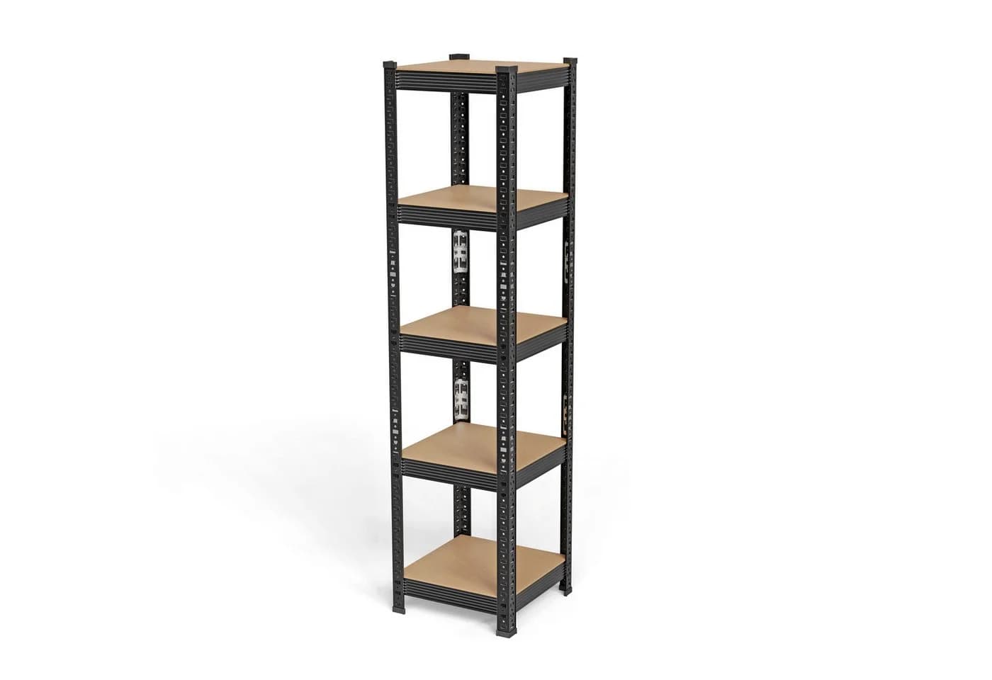JEOBEST Schwerlastregal Schwarz Metall MDF Stecksystem - Bild 2