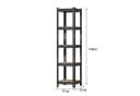 JEOBEST Schwerlastregal Schwarz Metall MDF Stecksystem Bild 5