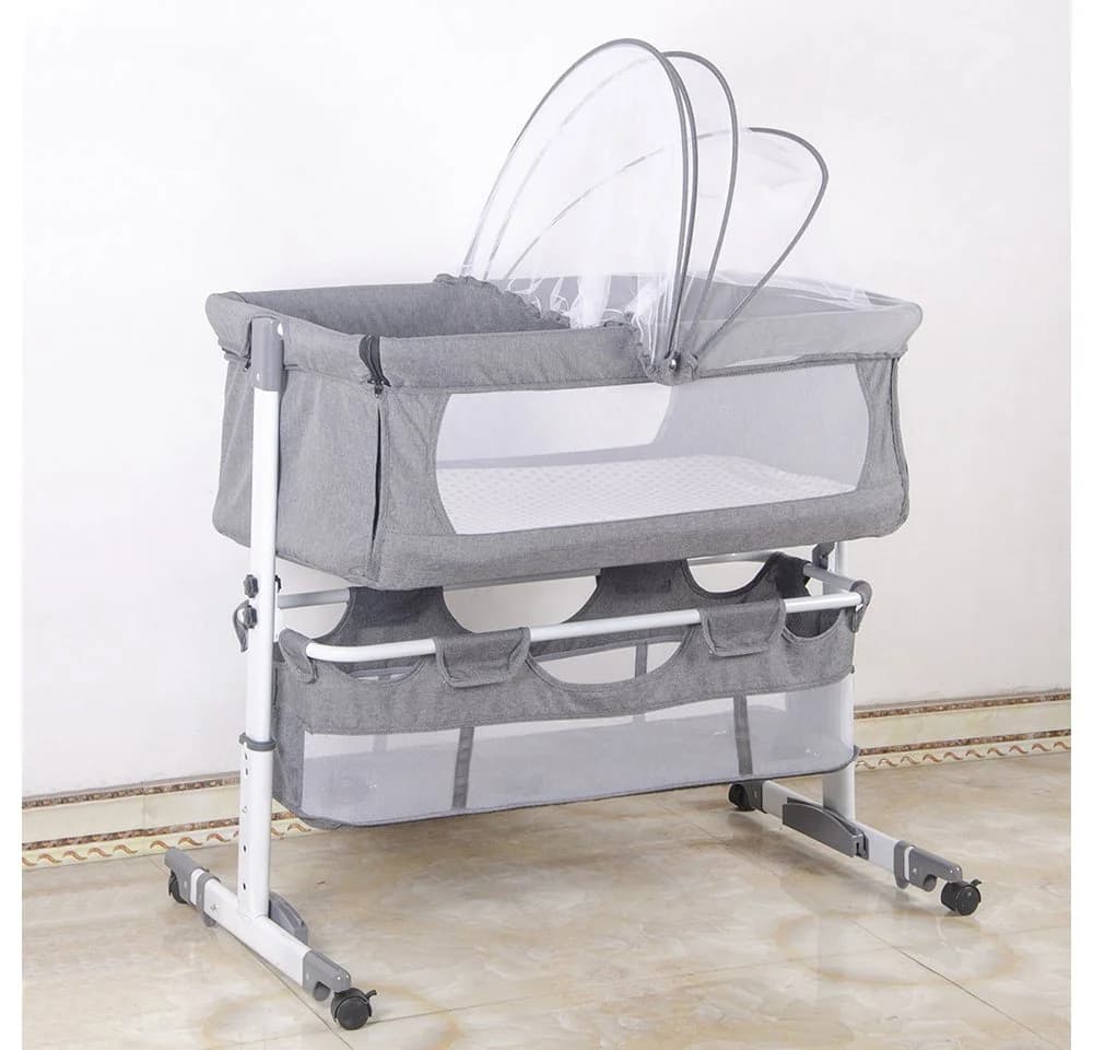 JEOBEST Babybett Beistellbett Höhenverstellbar mit Rädern - Bild 4