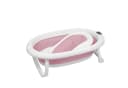 JEOBEST Babybadewanne mit Gestell, Faltbar, Temperatursensor, Rosa Bild 1