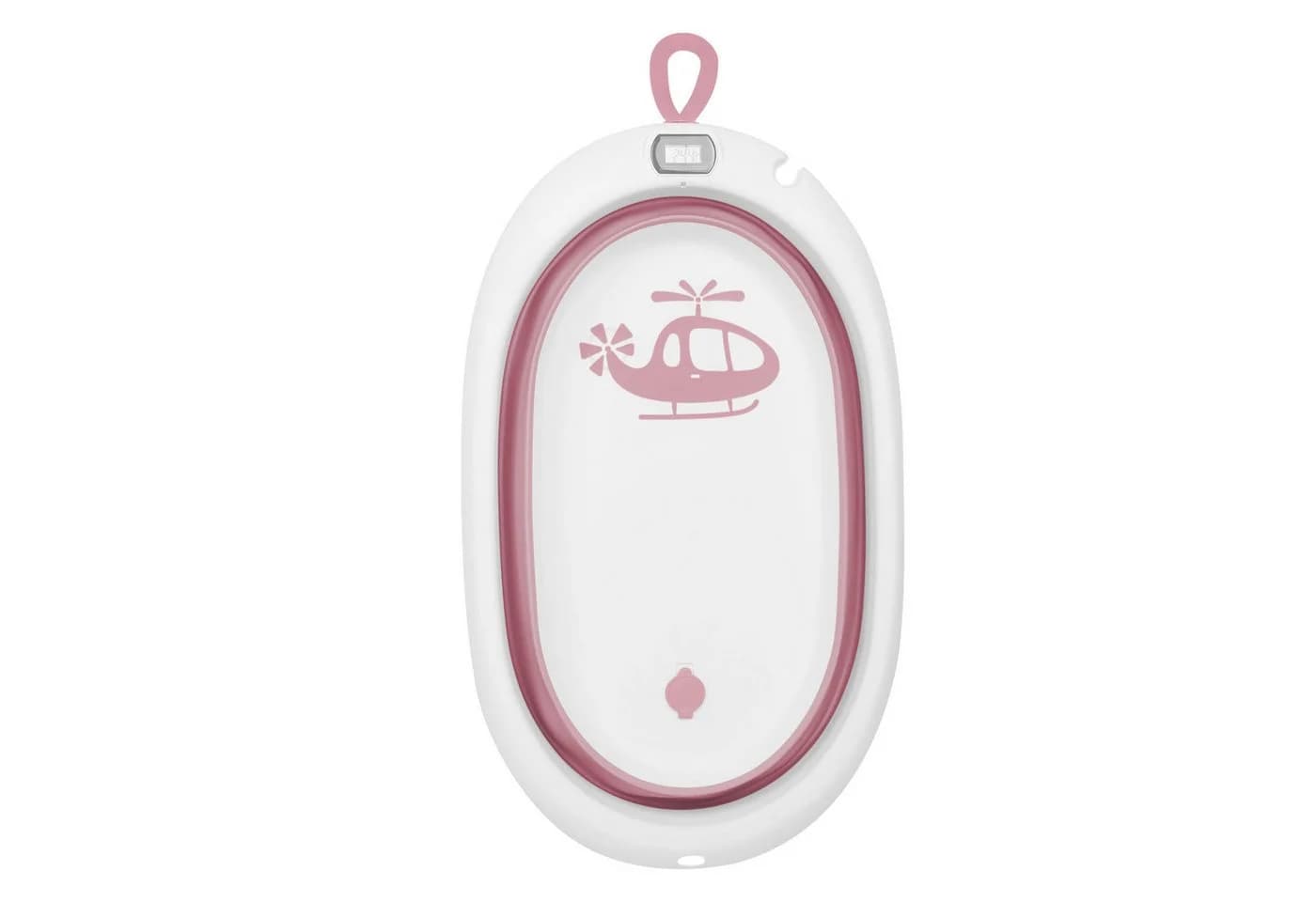 JEOBEST Babybadewanne mit Gestell, Faltbar, Temperatursensor, Rosa - Bild 3