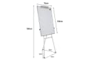JEOBEST Magnettafel mit Ständer 70x100 cm weiß höhenverstellbar Bild 3