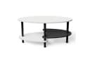 JEOBEST Couchtisch Oval 90x50cm mit 2 Ablagen Skandinavisch Bild 5
