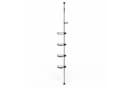 JEOBEST Teleskopregal Duschablage ohne Bohren Höhenverstellbar 75-300cm Metall Eckregal Badregal mit 4 Duschkörben Edelstahl Bild 4