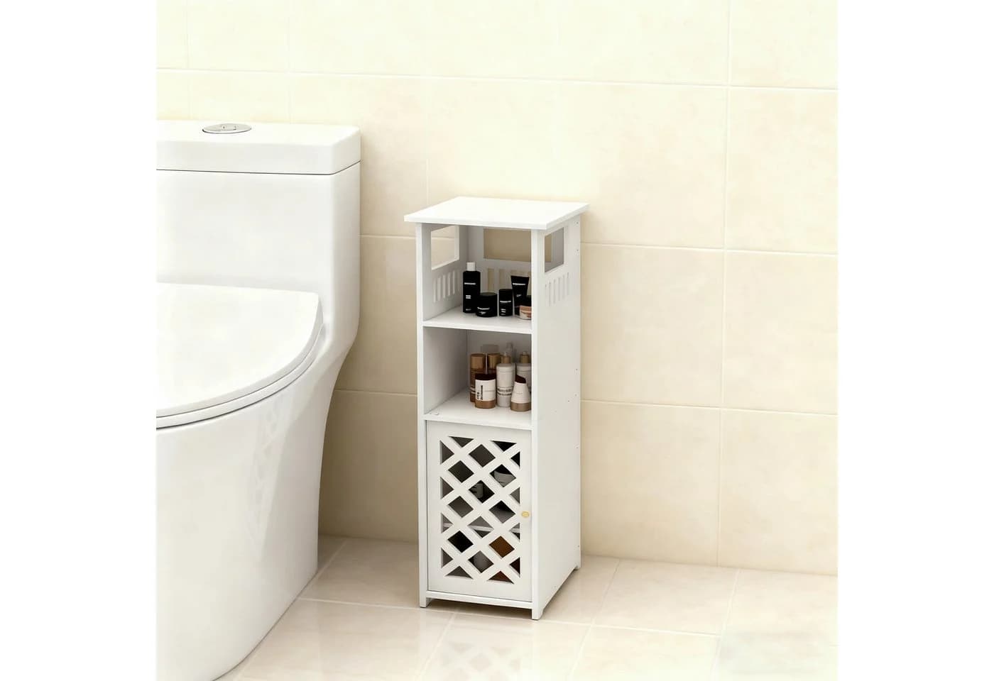 JEOBEST Badschrank Weiß Platzsparend - Bild 4