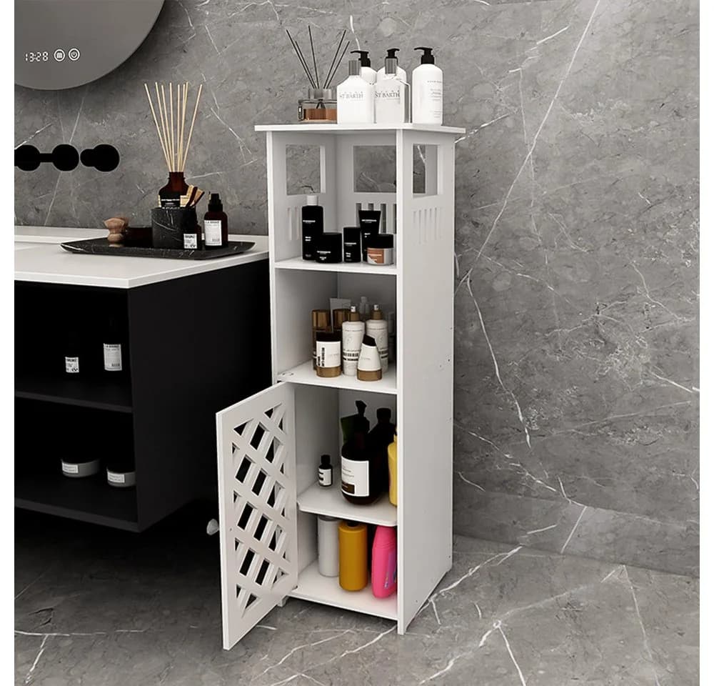 JEOBEST Badschrank Weiß Platzsparend - Bild 5