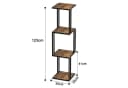 JEOBEST Standregal Industriestil 4 Ablagen Braun/Schwarz Bild 5
