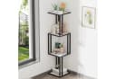 JEOBEST Standregal Industriestil 4 Ablagen Schwarz/Braun Bild 4