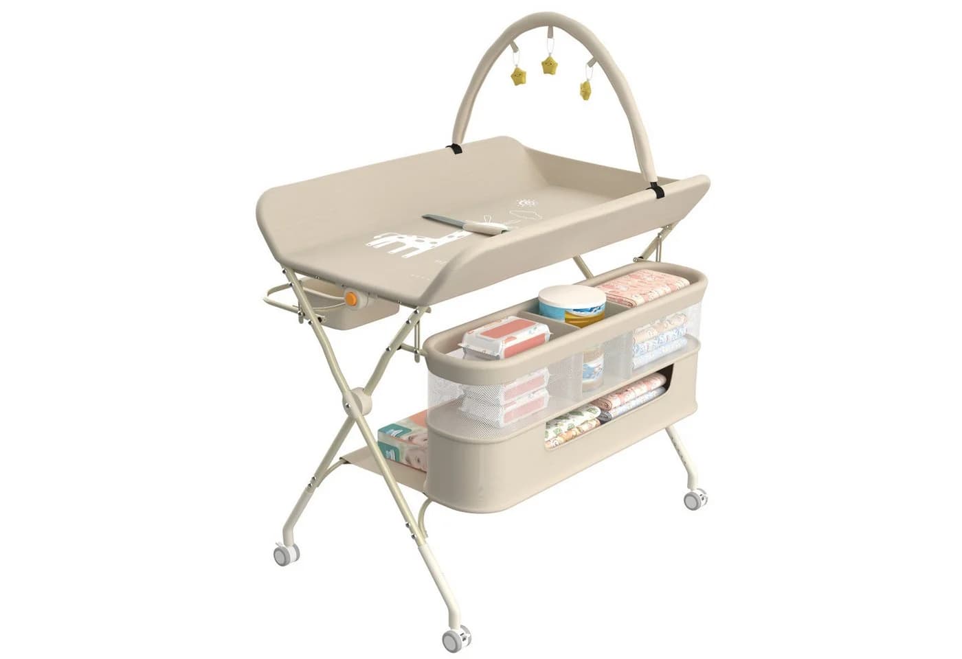 JEOBEST Wickeltisch 3-in-1 höhenverstellbar mit Stauraum - Bild 2