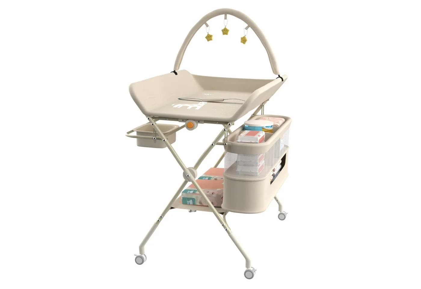 JEOBEST Wickeltisch 3-in-1 höhenverstellbar mit Stauraum - Bild 3