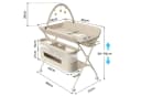 JEOBEST Wickeltisch 3-in-1 höhenverstellbar mit Stauraum Bild 5