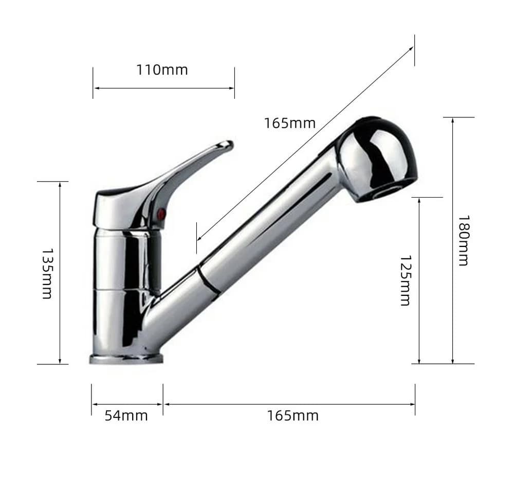 JEOBEST Ausziehbare Küchenarmatur Silber Einhandmischer - Bild 3