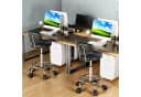 JEOBEST Drehhocker Bürostuhl mit Lehne Schwarz Kunstleder Bild 4