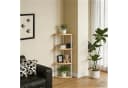 JEOBEST Eckregal Bücherregal mit 4 Ebenen Beige Industrial-Design Bild 1